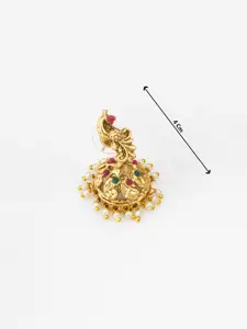 aadita Stone Studded & Beaded Temple Necklace and Earrings