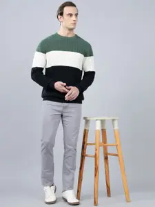 Cantabil Men Colourblocked Cotton Pullover