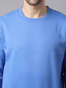 MACK JONNEY Men Pack Of 2 Yellow And Blue Typography Printed Pullover Sweatshirt