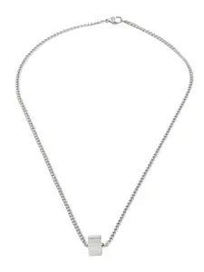 MYKI Brilliant Silver-Plated Stainless Steel Pendant With Chain