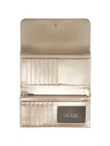 GUESS Women Textured PU Three Fold Wallet