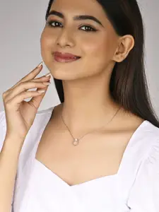 RACHIVA 925 Sterling Silver Spherical Pendant with Chain