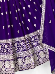 A TO Z CART Embroidered Semi-Stitched Lehenga & Unstitched Blouse With Dupatta