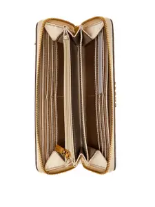 GUESS Women Typography Printed PU Zip Around Wallet