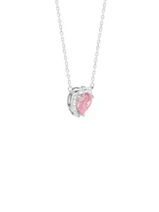 RACHIVA 925 Sterling Silver Heart Shaped Pendant with Chain