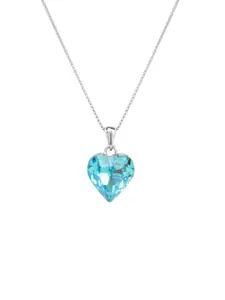 RACHIVA 925 Sterling Silver Heart Shaped Pendant with Chain