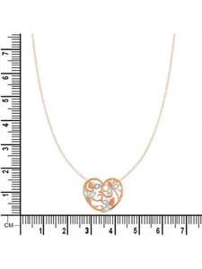 ANAYRA 925 Sterling Silver Artificial Stones Heart Shaped Pendants with Chains