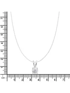 ANAYRA Sterling Silver Artificial Stones Circular Pendants With Chains