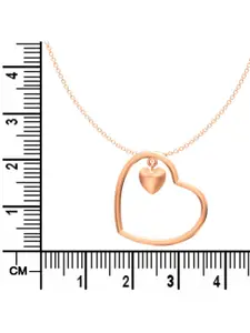ANAYRA Sterling Silver Heart Shaped Pendant With Chain