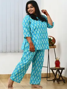 30 Looks Women Plus Size Cotton Printed Night suit