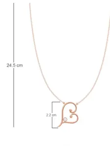 ANAYRA Sterling Silver Heart Shaped Pendants With Chains