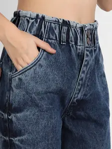 Moda Rapido Women Wide Leg High-Rise Light Fade Jeans