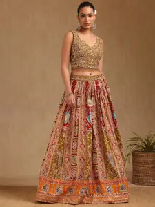 Soch Embellished Mirror Work Ready to Wear Lehenga & Blouse With Dupatta