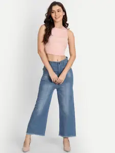 Moda Rapido Women Cotton Relaxed Fit Mid-Rise Light Fade Jeans