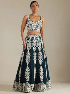 Soch Embroidered Thread Work Ready to Wear Lehenga & Blouse With Dupatta