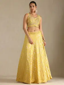 Soch Embroidered Mirror Work Ready to Wear Lehenga & Blouse With Dupatta