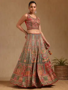 Soch Embroidered Beads and Stones Ready to Wear Lehenga & Blouse With Dupatta
