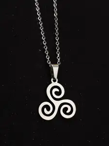 SALTY Stainless Steel Curves in Harmony Pendant with Chain