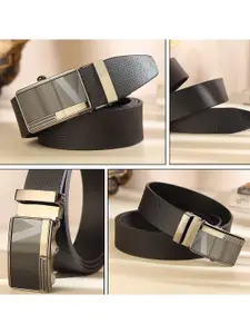 LOOPA Men Textured Leather Belt