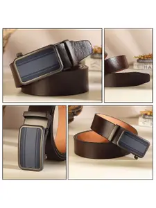 LOOPA Men Leather Formal Slider Buckle Belt