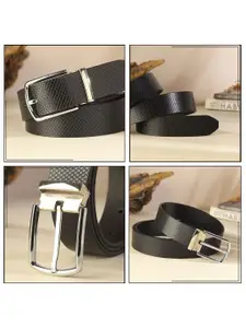 LOOPA Men Textured Leather Formal Belt