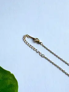 The Jewellery Tale Gold-Plated Circular Transparent Sunflower Pendant With Chain