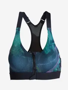 Domyos By Decathlon Women's Heavily Padded High Support Zipped Sports Bra with Cups