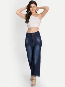 Moda Rapido Women Jean Relaxed Fit High-Rise Light Fade Jeans