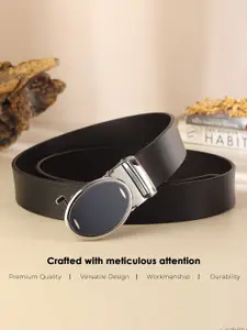LOOPA Men Textured Leather Formal Belt