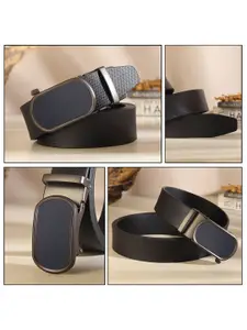 LOOPA Men Textured Leather Formal Belt