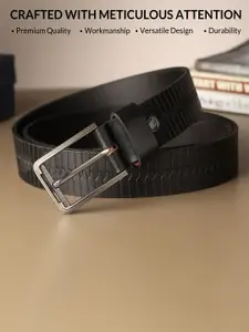 LOOPA Men Textured Leather Formal Belt