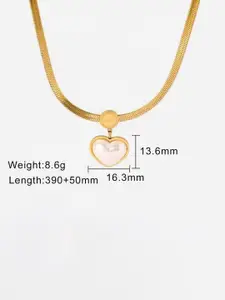 DIVASTRI Gold-Plated Heart Shaped Pendants with Chains