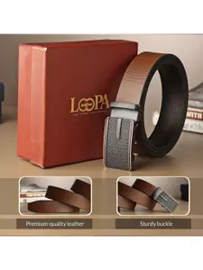 LOOPA Men Textured Leather Formal Belt
