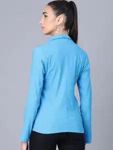 Moda Rapido Cotton Notched Lapel Collar Single-Breasted Blazer