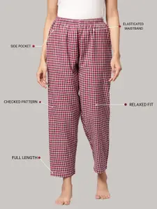 Kryptic Pack Of 2 Pure Cotton Mid-Rise Lounge Pants