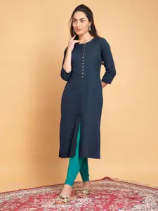 SUTI Women Solid Multi Slit Kurta with Pocket