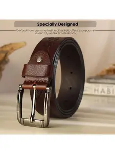 LOOPA Men Textured Leather Belt