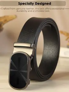 LOOPA Men Textured Leather Formal Belt