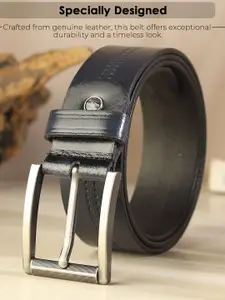 LOOPA Men Textured Leather Formal Belt