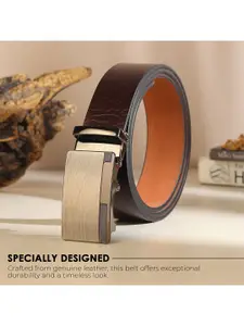 LOOPA Men Textured Leather Formal Belt