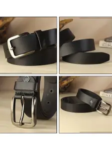 LOOPA Men Textured Leather Formal Belt