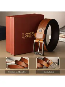 LOOPA Men Textured Leather Formal Belt