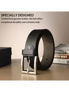 LOOPA Men Textured Leather Formal Belt