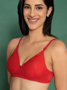 DressBerry Women Pack of 2 Floral Medium Coverage Heavily Padded Lace Bra