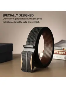 LOOPA Men Textured Leather Reversible Formal Belt