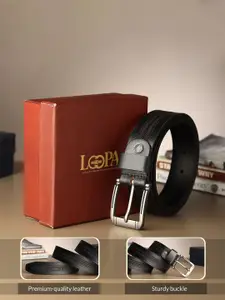 LOOPA Men Textured Leather Formal Belt