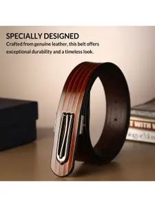 LOOPA Men Textured Leather Belt