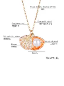 DIVASTRI Gold-Plated Diamond Shaped Pendants with Chains