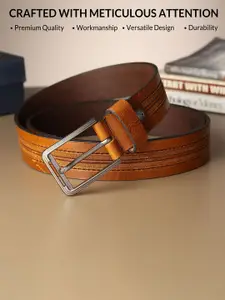 LOOPA Men Textured Leather Formal Belt