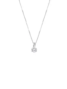 GLYTERS Sterling Silver Artificial Stones Studded Contemporary Drop Drizzle Pendant